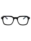 Saint Laurent Black-crystal-transparent Acetate Glasses In 001 Black