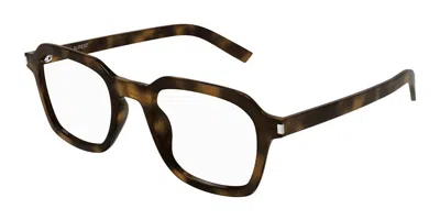 Saint Laurent Sl 715 Slim Opt Men's Glasses, Tortoiseshell, Size 49 In Brown