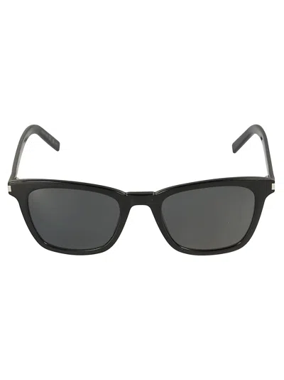 Saint Laurent Sl 716 Slim Sunglasses In Black-black-black