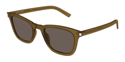 Saint Laurent Sl 716/k Slim Asian Fit 005 Women's Sunglasses Brown Size 53 - Free Rx Lenses  - Free Rx Lenses