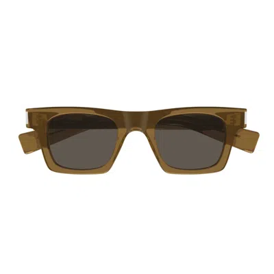 Saint Laurent Sl 719005-brown-brown-brown In Green