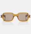 Saint Laurent Sl 720 Rectangular Sunglasses In Brown