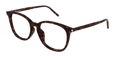 Saint Laurent Sl 724/f Asian Fit Women's Glasses, Tortoiseshell, Size 53 In Brown