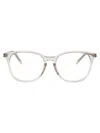 Saint Laurent Beige-beige-transparent Acetate Glasses In White