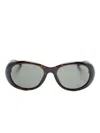 Saint Laurent Sl 736 Sunglasses In Brown