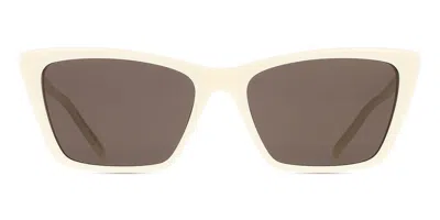 Saint Laurent Sl 737 Mica Thin 005 Occhiali Da Sole Bianchi Per Donna In Neutral