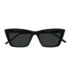 Saint Laurent Sl 737 Mica Thin Linea Sl Logo Sunglasses In Black