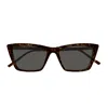 Saint Laurent Sl 737 Mica Thin Linea Sl Logo Sunglasses In Black