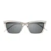 Saint Laurent Sl 737 Mica Thin Linea Sl Logo Sunglasses In Transparent