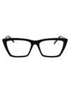 Saint Laurent Sl 737 Mica Thin Opt Glasses In Black-black-transparent
