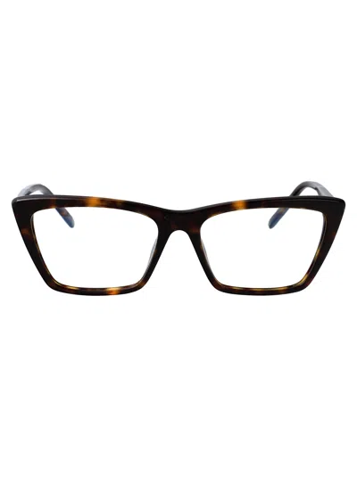 Saint Laurent Sl 737 Mica Thin Opt Glasses In Black