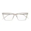 Saint Laurent Sl 737 Mica Thin Opt Linea Sl Logo Eyeglasses In Transparent