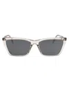 Saint Laurent Sl 737 Mica Thin Sunglasses In Beige-beige-silver