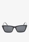Saint Laurent Cat Eye-frame Sunglasses In Gray