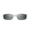 Saint Laurent Sl 738 Linea Sl Logo 001 Silver Silver Sunglasses In Silver