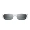 Saint Laurent Sl 738 Linea Sl Logo Sunglasses In Silver