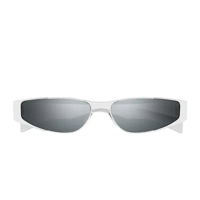 Saint Laurent Sl 739 Linea Sl Logo Sunglasses In Silver