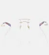 Saint Laurent Sl 745 Aviator Glasses In Gold