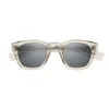 Saint Laurent 48mm Phantos Sunglasses In Beige-beige-silver