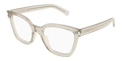 Saint Laurent Sl 748 005 Occhiali Da Vista Marroni Per Donna (solo Montatura) In Gold