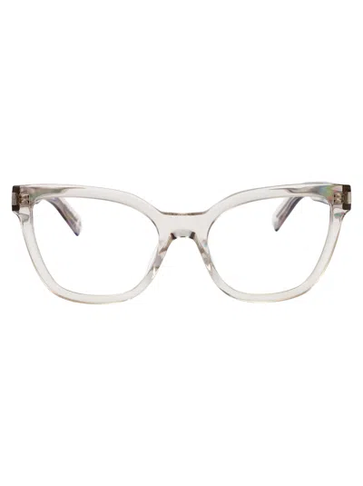 Saint Laurent Sl 748 Glasses In Beige-beige-transparent