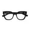 Saint Laurent Sl 748 Linea Corner Angle 001 Black Crystal Transparent Gloves In Nero