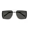 Saint Laurent Sl 750 Linea Sl Logo 002 Silver Silver Grey Sunglasses In Silver