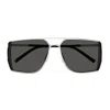 Saint Laurent Sl 750 Linea Sl Logo Sunglasses In Silver