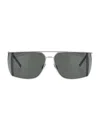 Saint Laurent Adjustable Metal Frame Sunglasses With Dark Lenses
