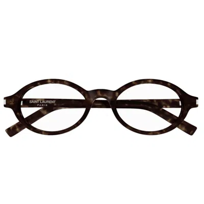 Saint Laurent Sl 751 Jeanne Opt-002 Havana-havana-transparent In Brown