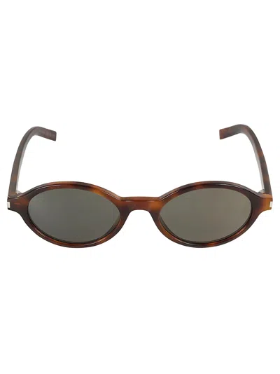 Saint Laurent Sl 751 Sunglasses In Havana-havana-grey