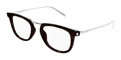 Saint Laurent Sl 753 Opt Men's Glasses, Tortoiseshell, Size 50 In Brown