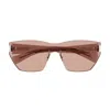 Saint Laurent Sl 755 Linea Corner Angle 004 Pink Sunglasses In Brown