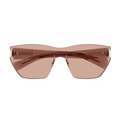 Saint Laurent Sl 755 Linea Corner Angle 004 Pink Sunglasses In Brown
