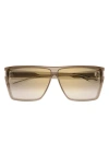 Saint Laurent Sl 756 64mm Oversize Rectangular Sunglasses In Gold