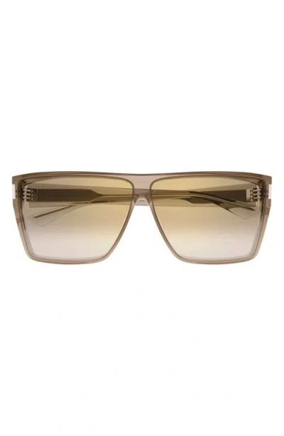 Saint Laurent Sl 756 64mm Oversize Rectangular Sunglasses In Gold
