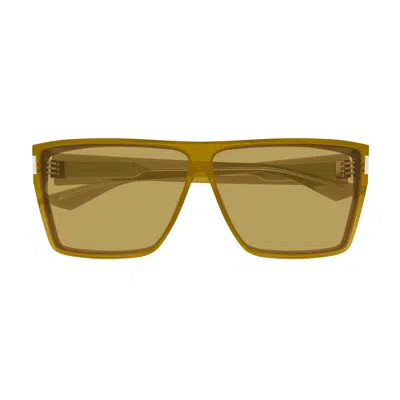 Saint Laurent Sl 756 Linea Corner Angle 004 Brown Trasparente Sunglasses