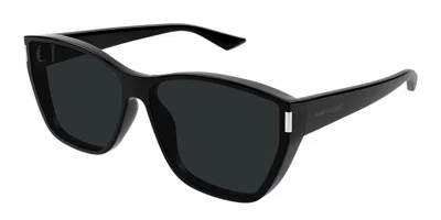 Saint Laurent Sl 758/f Asian Fit 001 Women's Sunglasses Black Size 63
