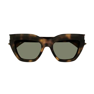 Saint Laurent Sl 759 Linea Corner Angle 003 Havana Green Sunglasses