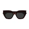 Saint Laurent Sl 759 Linea Corner Angle 002 Havana Grey Sunglasses