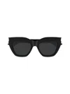 Saint Laurent Black-black-black Recycled Acetate Sunglasses In Black