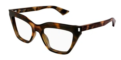 Saint Laurent Sl 760 003 Occhiali Da Vista Tartarugatishell Per Donna (solo Montatura) In Brown