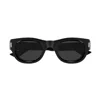 Saint Laurent Black Oval Unisex Sunglasses Sl 761 001 49 In Black