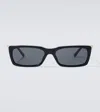Saint Laurent Sl 766 Rectangular Sunglasses In Black