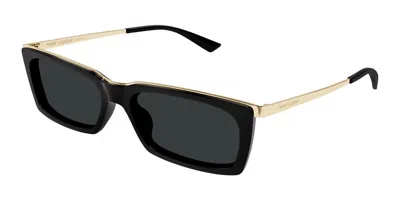 Saint Laurent Sl 766/f Asian Fit 001 Men's Sunglasses Black Size 57