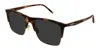 Saint Laurent Rectangle-frame Sunglasses In Brown
