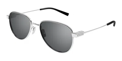 Saint Laurent Sl 772 003 Occhiali Da Sole Argentati Per Uomo In Gray