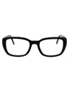 Saint Laurent Black-black-transparent Recycled Acetate Glasses In Black