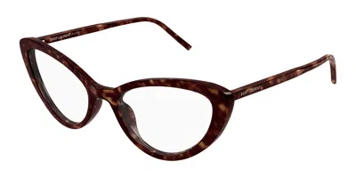 Saint Laurent Sl 777 Women's Glasses, Tortoiseshell, Size 55 In Brown
