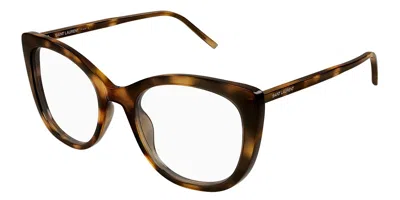 Saint Laurent Sl 778 003 Women's Glasses Tortoiseshell Size 55 - Free Lenses - Blue Light Block Available In Brown